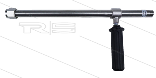 RB65 Düsenrohr VA mit 1/2&quot; Düsenhalter - L=400mm - 24 Bar - 100 l/min - 43°C - 1/2&quot; IG x 1/2&quot; AG