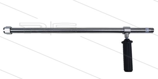 RB65 Düsenrohr VA mit 1/2&quot; Düsenhalter - L=800mm - 24 Bar - 100 l/min - 43°C - 1/2&quot; IG x 1/2&quot; AG