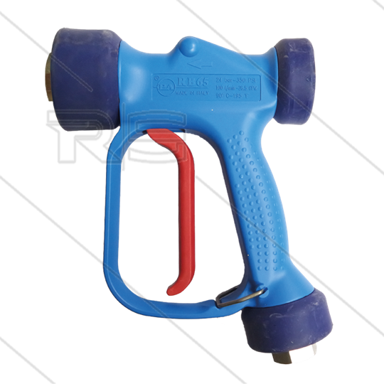 RB65 - blau - Messing - Lanzenanschluss - 24 Bar - 100 l/min - max 90°C - 2 x 1/2&quot; IG