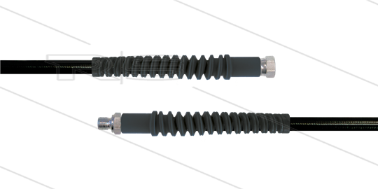 Carwash Titan-Slide Schlauch schwarz DN06 - 4,5m - 3/8&quot; DKR x 3/8&quot; AGR - 2x SKS - 300 Bar