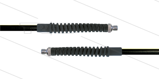 Carwash Titan-Slide Schlauch schwarz DN06 - 4,0m - 2x 1/4&quot; AGR - 2x SKS - 300 Bar