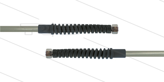 Carwash Titan-Slide Schlauch grau DN06 - 3,5m - 2 x M18x1,5 (8L) DKOL - 2x SKS schwarz - 300 Bar