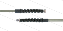 Carwash Titan-Slide Schlauch grau DN06 - 3,5m - 1/4&quot; DKR x 1/4&quot; AGR - 2x SKS schwarz - 300 Bar