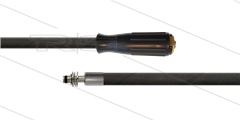 HD-Schlauch schwarz 1SC-06 - 10m - M22x1.5 HV Lang x Stecknippel VA Ø11mm mit Lager - 250 Bar