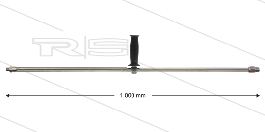 ST3600 Lanze - L=1000mm - gerade - Edelstahl - 1/2&quot; AG x 1/4&quot; AG - mit seitlichem Handgriff - 600Bar