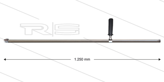 Lanze RL84 / 204 - L=1250mm - gerade - Edelstahl - mit seitlichem Handgriff - 500 Bar - max 43°C