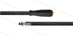 HD-Schlauch schwarz 2SC-08 - 10m - M22x1,5 HV Lang x Stecknippel VA Ø11mm mit Lager - 400 Bar