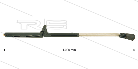 LD9 Doppellanze - L=1090mm - mit Ventil oben und Seitengriff - 250 Bar - max 160°C - ohne Düse