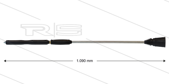 LDM11 Doppellanze mit Regulierung im griff - L=1090mm - Edelstahl - 280 bar - max 160°C - 1/4&quot; AG