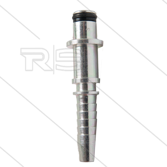 Stecknippel - Stahl - DN08 (5/16&quot;) - Ø10mm Pistolanschluss mit Ø15,5mm scheibe