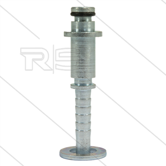 Stecknippel - Stahl - DN06 (1/4&quot;) - Ø10mm Pistolanschluss mit Ø21,0mm scheibe
