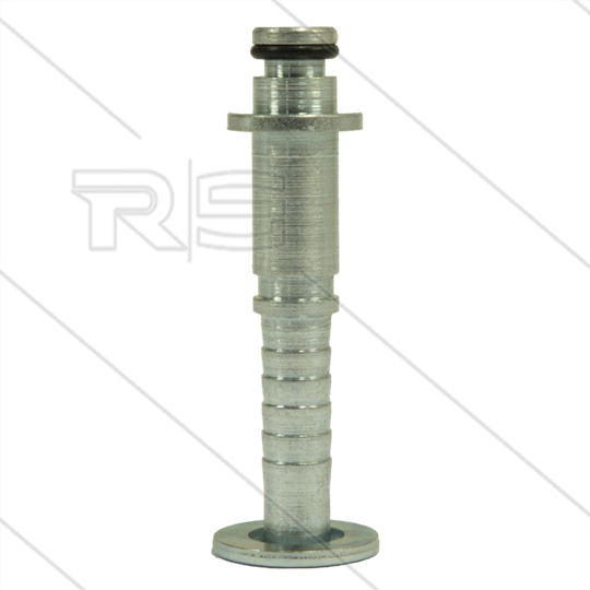 Stecknippel - Stahl - DN08 (5/16&quot;) - Ø10mm Pistolanschluss mit Ø21,0mm scheibe
