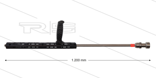 RP72 Schaumlanze - L=120cm - Düse 3,2 - 1/4&quot; AG - roten Markierung - (> 26 l/min)