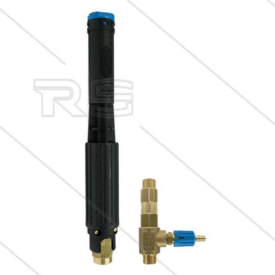 LS12 - Schaumlanze - schwarz (Düse 2,5mm) + injektor ( Düse 1,8mm - 090) - 100 bis 200 Bar - 15 bis