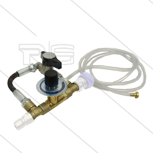 Schauminjektor KEW - 2 x 3/8&quot; AG - ohne Schnellkupplung - max 250 Bar - RP Ausführung mit Bypass