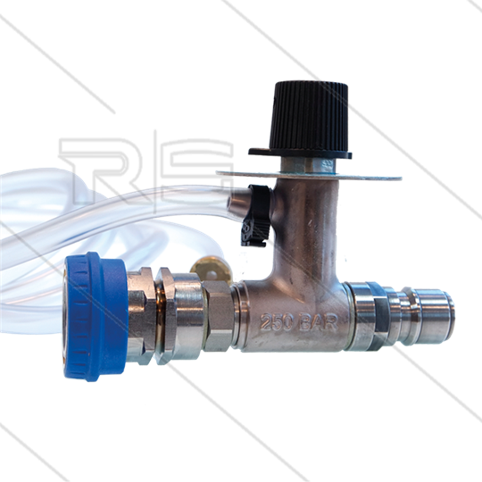 Schauminjektor KEW - Edelstahl - max 250 Bar - 15 l/min - 2m schlauch mit filter - für aggressive