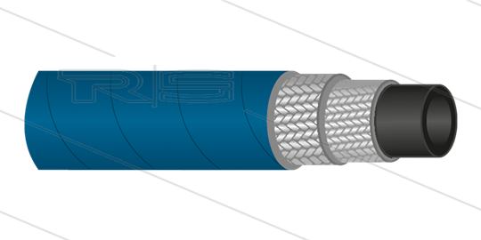 HD-Schlauch 2SN-10 (3/8&quot;) - blau - 400 Bar - Ø18,7mm - 150°C