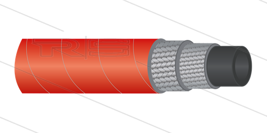 HD-Schlauch 2SN-10-600 (3/8&quot;) - rot - 600 Bar - Ø18,7mm - 150°C