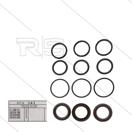 Kit 141 - Manschettensatz Ø18mm für 3 Plunger - Serie 51 Misting - HXM