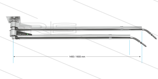 DDF - Doppel-Deckenkreisel mit Federung - L=1450/1600mm - Anschluss Ein: 1/4&quot; IG x Aus: 1/4&quot; AG