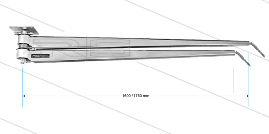 DDK - Doppel-Deckenkreisel in Wabenform - L=1600/1750mm - Anschluss Ein: 1/4&quot; IG x Aus: 1/4&quot; AG