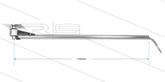 DKP - Deckenkreisel - L=1200 mm - Anschluss Ein: 1/4&quot; IG x Aus: 1/4&quot; AG