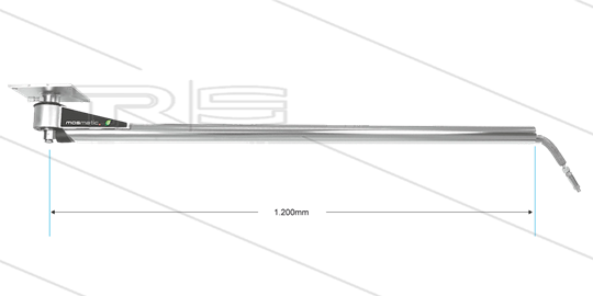 DKP - Deckenkreisel - L=1200 mm - Anschluss Ein: 1/4&quot; IG x Aus: 1/4&quot; AG