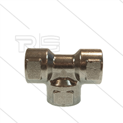 T-Stück - Edelstahl - 3 x 3/8" IG BSP - 600 Bar 